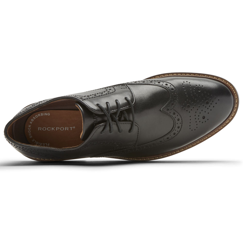 Rockport Lace Up For Mens Black - Kenton Wingtip - QS9803612